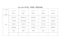 2021-2022学年第一学期第二周营养食谱